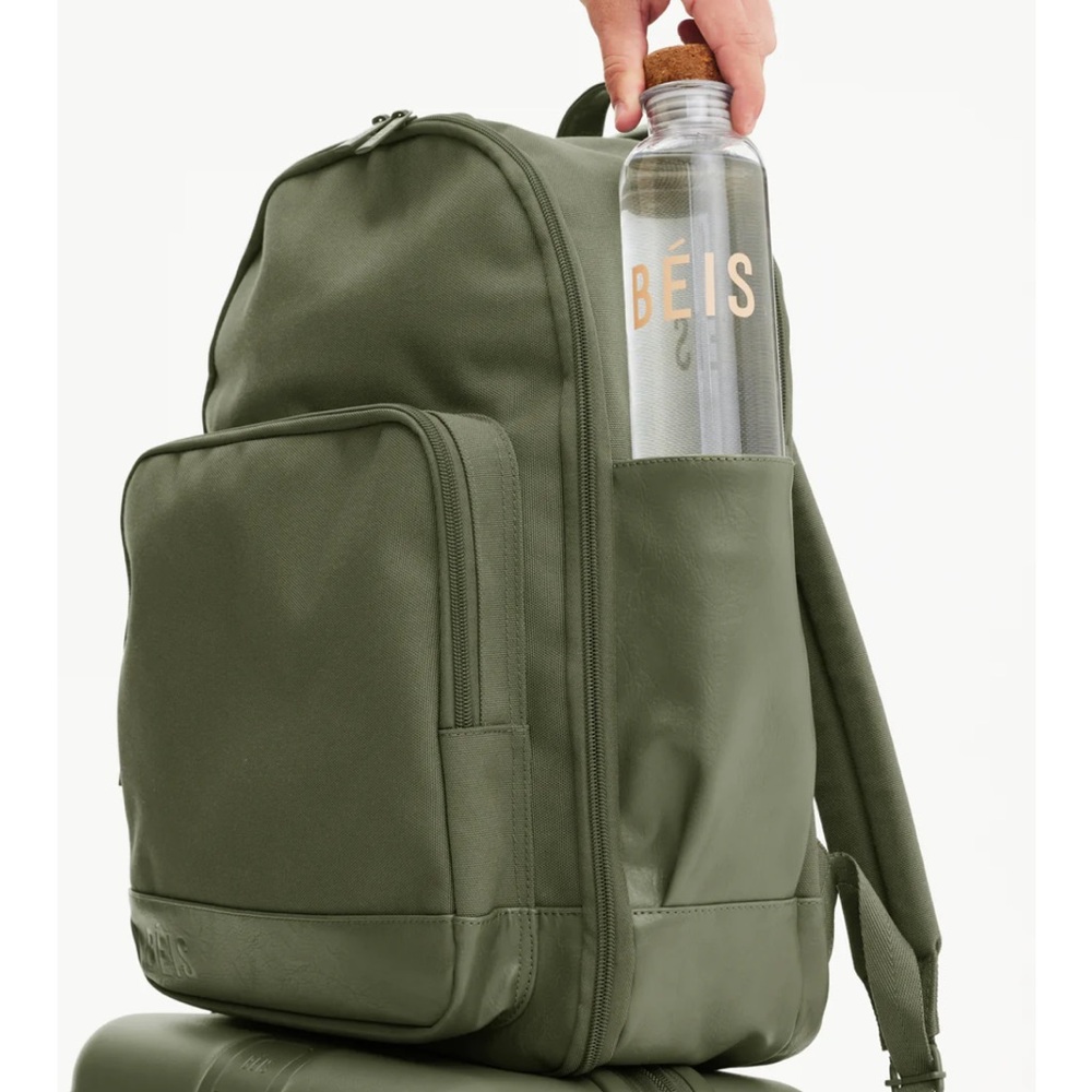 BEIS The Backpack - Limited Edition Olive Green EUC - Picture 7 of 12